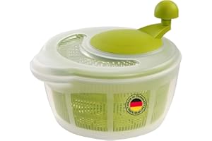 Westmark Essoreuse à Salade, Capacité : 5 litres, ø 26 cm, Plastique, sans BPA, Fortuna, Couleur : Transparent/Vert, 243222E1