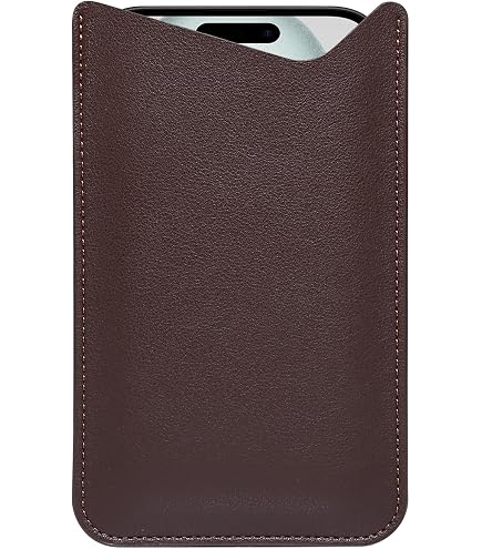 MediaDevil Artisanpouch - Custodia In Vera Pelle Per IPhone 12 Mini, Colore Bordeaux, Con Linguetta Di Estrazione - 2