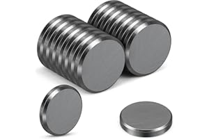 Wukong 30x5mm | 15 Pezzi Calamite Piccole Magnete in Ferrite, Magneti Frigo Calamite Lavagna Magnetica, Nero Calamite Rotonde per Ufficio, Bacheca e Scuola