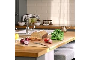 Gracenal Acryl Schneidebrett, 60x45cm Cutting Board, Großes Schneidbrett Rutschfest mit Lippe, Schneidebrett Glas Arbeitsplatte Küche Durchsichtig, Geschenk Küche Küchenutensilien, Küchen Gadgets