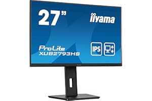 iiyama ProLite XUB2793HS-B5 68,5cm 27" IPS LED-Monitor Full-HD HDMI DisplayPort Slim-Line Höhenverstellung Pivot schwarz