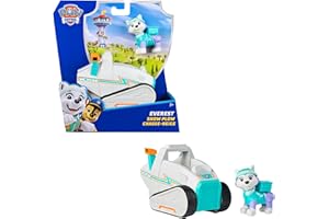 PAW PATROL - Everest-Figur mit Schneemobil-Rettungsfahrzeug, stabiles Basis-Fahrzeug (2025), authentisches Spielzeug zur Serie für Kinder ab 3 Jahren