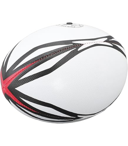 Ballon De Rugby We Print Balls – Caoutchouc Blanc, Taille 5 – Livré Dégonflé, Sans Marque