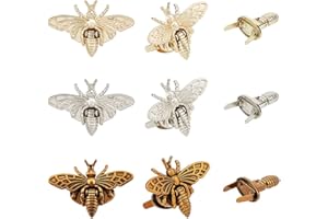 PH PandaHall 6 Set Api Chiusura per Borsa Borsa Tuck Lock Gold Twist Lock Accessori per Borsa in Pelle Fai da Te, Bronzo Antico/Platino/Oro Chiaro