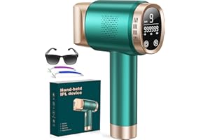 AMINZER 2024 New IPL Hair Removal Device, 3-in-1 Functions HR/SC/RA, 9 Energy Levels, 999,999 Flashes, Painless Laser Hair Removal Device with LCD Touch Screen for Women Men, Face, Armpits, Legs, Body