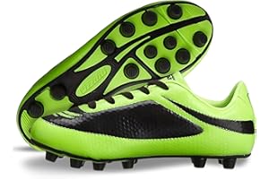 VIZARI Scarpe da calcio FG per ragazzi, resistenti, per sport indoor e outdoor, comode e facili da indossare