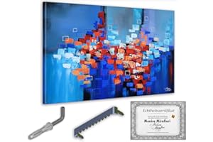 Monica Mirafiori I 120x80 cm I Tableau Peint à la Main I Modèles Tableau I Peintre Moderne I Tableaux Peintures I Toile sur Cadre en Bois