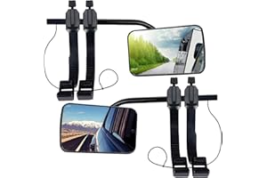 SUNSHINE SMILE 2 Stück Auto- und Caravan-Spiegel Spiegel Universal-, Abschlepp- und Aufsatzspiegel für alle gängigen Fahrzeugtypen