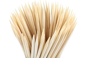 DESIOLE Pinchos de bambú natural, 100 palitos de barbacoa de 10 pulgadas para aperitivos, frutas, cócteles, kabob, fuente de chocolate, parrilla, barbacoa, cocina, manualidades, jardinería y fiesta