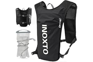 INOXTO Running Hydration Vest Backpack, Lightweight Insulated Pack with 1.5 L Water Bladder Bag Daypack for Hiking Trail Running Cycling Race Marathon for Women Men