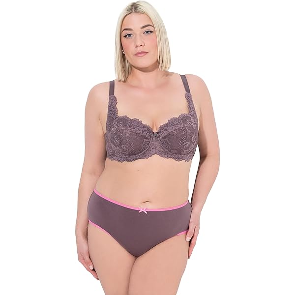 Ulla Popken SUPPORT BRA WITHOUT UNDERWIRE - Beugel BH - pink/donkerroze