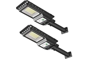 LEKIA Luce Solare LED Esterno, Potenti Lampione Solari LED Esterno Giardino con Pannello Solare, IP65 Impermeabile 156 LEDs 6500K Faretto Solare Esterno con Sensore di Movimento per Giardino, 2 Pezzi