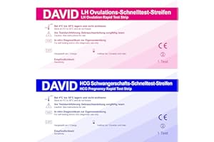 50 David Ovulationstest Streifen 20miu/ml + 10 Schwangerschaftstests