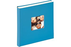 walther design Album Fotografico Blu Oceano 30 x 30 cm con Ritaglio di Copertina, Fun FA-208-U