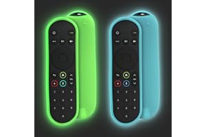 YIBICHIN 2 pezzi Coperchio Protettivo per Sky Q Box Telecomando, anche per Sky Glass/Sky Stream TV Telecomando, resistente, antiurto, impermeabile Custodia Remota (Verde +Blu incandescente)