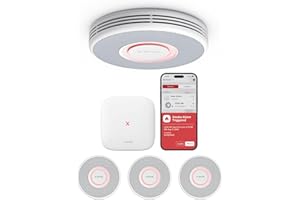 X-Sense Smart Smoke Alarm for Home with English Voice Alerts and 17 Locations, Wi-Fi Smoke Alarm with SBS50 Base Station, Wireless Interlinked Fire Alarm, XS0B-MR31