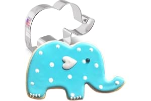 Ann Clark Cookie Cutters Cortador de galletas elefante adorable - 10,8 cm - Acero fabricado en EE. UU.