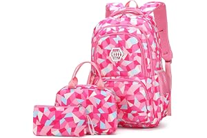 VUCATIN Kids Cute Backpack Set for School, 5PCS Kwaii School Bag Large-capacity, Girls Boys Back to School Book Bag Backpack for Teen