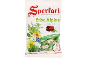 Sperlari - Bonbons Durs aux Extraits de 7 Herbes Alpines Différentes, Sans Gluten - 200 gr