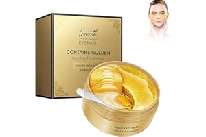 SATHYCHANPY 60 Pièces Patch Yeux pour Anti Cerne, Patch Anti Cernes, 24K Gold yeux a Éclaircir cernes sous les yeux, Anti-Âge, Hydratant et Rafraîchissant, Réduit les Cernes, Rides, Poches et Fatigue Oculaire