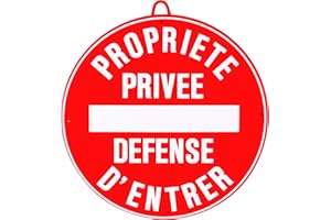 Januel - Panneau Propriété Privée Défense d'Entrer - Panneau Signalétique - 28cm - Rouge Imprimé Blanc - PVC Rigide 5mm - Résistant aux UV Taille Unique