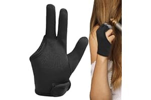LEARNLYRICS Guanti per ferro arricciacapelli - Guanti con bacchetta arricciacapelli, guanti protettivi dal calore | Guanti elastici resistenti al calore 3 dita, strumenti per lo styling dei capelli professional