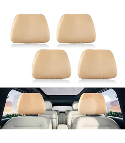 Copri Poggiatesta Auto - Set 4 Pezzi Elastici E Traspiranti, Universali Per Auto, SUV E Camion