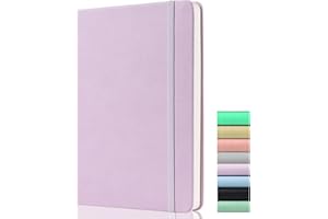 GDMLUP Dotted Journal - Cuaderno Punteado a5, Dotted Notebook con Papel Grueso de 120gsm, 172 Páginas, Bolsillo Trasero, Banda Elástica, 2 Cintas de Marca, Diario Punteado de Tapa dura Premium, Lilas