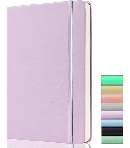 Notes London Notitieboek met effen pagina, witte ongevoerde lege pagina's, penlus, lint en papieren zak, medium harde kaft, notitie, ecologisch duurzaam papier (groen