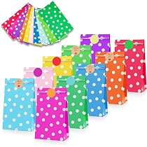 20 Sacchetti Regalo Compleanno Bambini In Carta Arcobaleno Con 24 Adesivi 'Grazie' – Per Feste, Caramelle E Piccoli Regali - 2