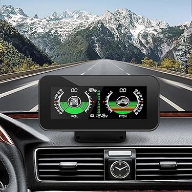 Inclinometro Per Auto - Bussola 360°, Indicatore Pendenza, Per Sicurezza Guida, Nero - Foto 11