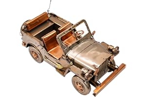 YCHTEWY - Decorazione natalizia in ferro, modello di auto classica da collezione, decorazione natalizia per camion in metallo, miscela unica di vintage, rustico, decorazione per camion da fattoria per