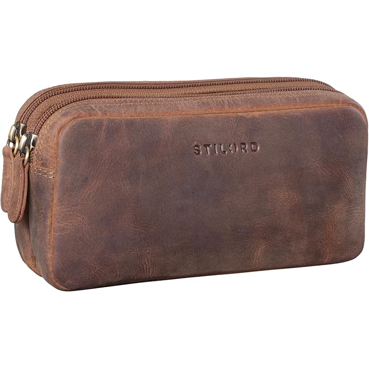 HJZHII Lederen opbergtas, retro rundleer muntzak met trekkoord portemonnees van leer portemonnee voor sieraden hoofdtelefoon, Koffiekleur, Medium HJZHII Lederen opbergtas, retro rundleer muntzak met trekkoord portemonnees van leer portemonnee voor sieraden hoofdtelefoon, Koffiekleur, Medium