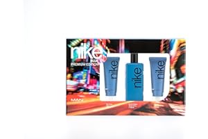 NIKE - Blue Colonia 100 ml + Gel de Baño 75 ml + After Shave 75 ml, Estuche de Regalo Hombre, Perfume Hombre, Eau de Toilette Masculina, Aroma Frutal Amaderado, Fragancia Fresca, Elegante y Duradera