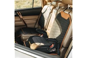 OWLEYS Car Seat Protector Mat Automotive Carseat Cover Under Baby Seat Protection Backseat Vehicle Covers Carseats For Leather Back Seats Vehicles Child Seat Kids Seat Protectors (Hexy One)