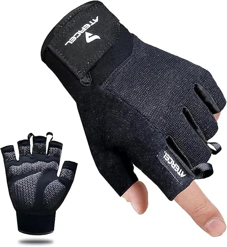 ATERCEL Guantes Gimnasio, para Hombre y Mujer, los Mejores Guantes Gym para Levantamiento de Pesas, Ciclismo, Gimnasio, Entre