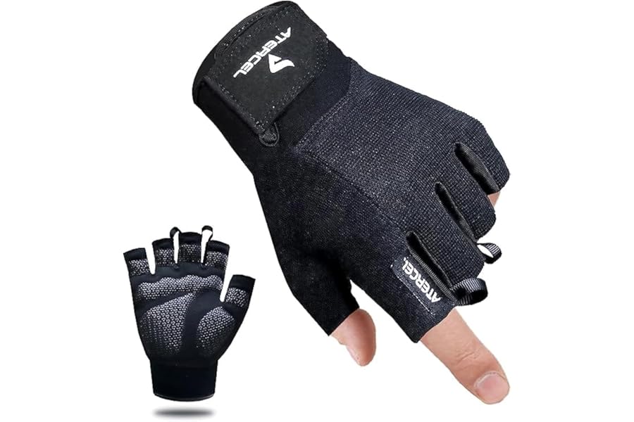 ATERCEL Weightlifting Gloves, Gym Gloves for Crossfit, Training, Cycling, Training, Breathable and Fitted for Men and Women