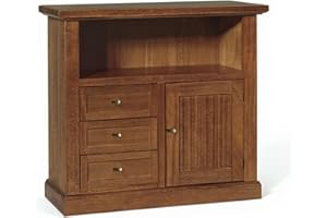 Mar.c.a. Design - Mobile Porta TV 1 Anta, 3 Cassetti e 1 Vano in Legno 84x40x80 cm - Mobile Arte Povera Soggiorno Made in Italy