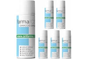 ONFARMA 5 Bombolette Ghiaccio Spray Sport 400 ml FARMA ICE ghiaccio sintetico