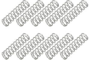 PATIKIL Resorte de Compresión, 0.5mm de Diámetro de Alambre x 4mm de Diámetro Exterior x 15mm de Longitud, 10 Piezas de Acero Inoxidable 304 Muelles de Compresion