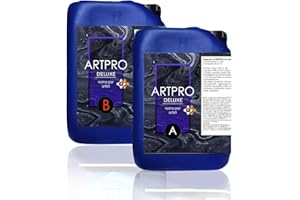 RESIN PRO Żywica epoksydowa Art Pro Deluxe 9kg: idealna do powierzchni nachylonych/pionowych, do powłok, podstawek, tac - certyfikat nietoksyczności - pomoc techniczna w języku polskim - 100% Made in Italy