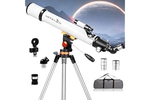 HETEKAN Teleskop, 70 mm Öffnung und 700 mm Brennweite (28x-210x), Professionelles Refraktor-Teleskop für Erwachsene Kinder und Anfänger, Mit Telefonadapter, für Planeten- und Mondbeobachtung