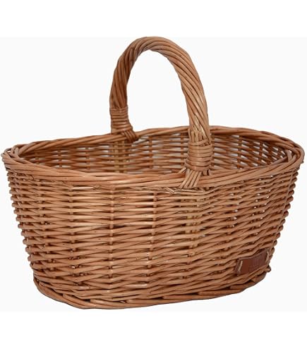 Panier En Osier Avec Couvercle – Grand Format – Pour Pique-nique, Rangement Ou Décoration – Style Naturel - 4