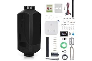 GSOU 5KW 12V All-in-One Diesel Air Heater, Parking Heating w/LCD Switch Monitor Display, Remote Control, 10L Tank, Muffler, Fast Heating Defrosting Defogger Car Heater for Trucks, Trailer, Vans, RV, Boat