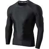 LAFROI Men's Long Sleeve Rash Guard UPF 50+ Sun Protection Compression BJJ Swim Shirt
