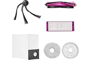 EUREKA Accessori per J15 Max Ultra Robot Aspirapolvere, Inclusi 1 Spazzole Laterali, 1 Spazzole a Rullo in Gomma, 1 Filtri HEPA, 1 Sacchetto per la Polvere, 2 Panni di Mocio