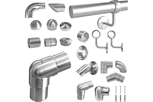 BASIT Gelenkverbinder Edelstahl für Handlauf & Geländer I Edelstahl Rohrverbinder Kippgelenk für Edelstahlrohr 42,4mm I Edelstahl Geländer Zubehör WI15V