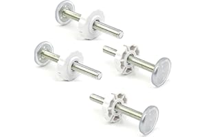SZWLJ Stair Gate Pressure Fit Spares Set - 4 Pack M10 Safety Gates for Kids Spindle Bolts, for Pet and Baby Gates, Extension Fittings with No Drill Installation (White, 10 CM)