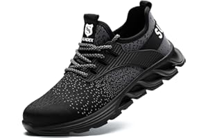 SUADEX Sicherheitsschuhe Arbeitsschuhe Herren Damen Leicht Stahlkappenschuhe Atmungsaktiv mit Stahlkappe 37-48 EU