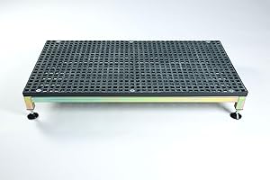 The Ramp People Half Step - Adjustable Mobility Step 80mm - 120mm GRP Slip Resistant 300kg Capacity Aluminium (Standard (760mm x 405mm))